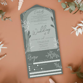 Boho Sage Green Fotografia Florestal Arch Casado