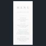 Boho Sage Green Minimalist 1 Simple Flat Menu (Men<br><div class="desc">Elegante e moderno,  boho,  menu minimalista Sage Green. Menu totalmente personalizável para o seu casamento ou evento.</div>