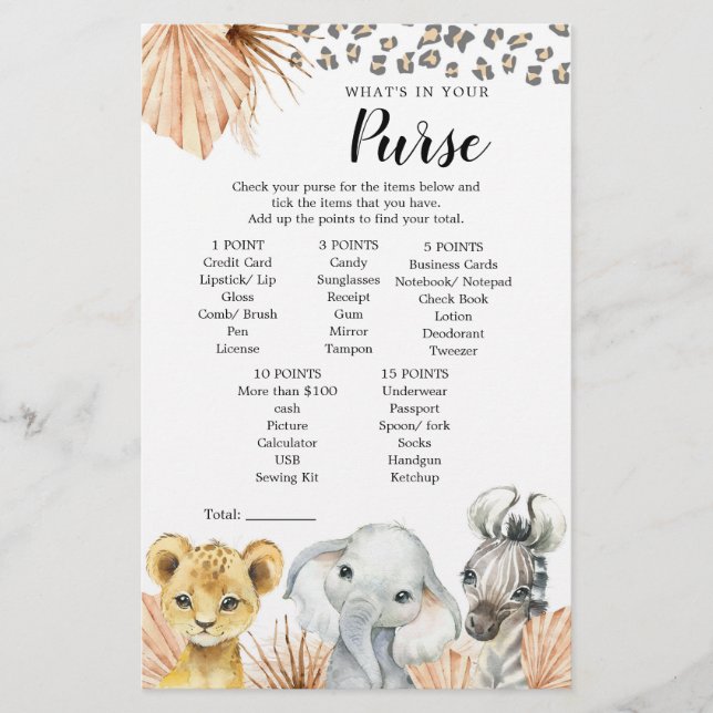 Boho Sage Green Safari Oh Boy Purpose Game (Frente)