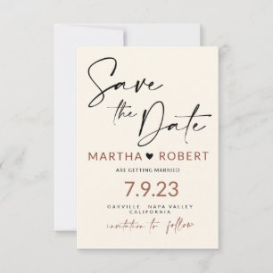 Boho - Salve a placa de data com foto