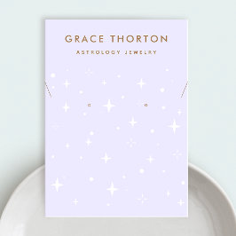 Boho Stars Purple Earring Cartão de visita