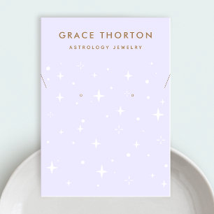 Boho Stars Purple Earring Cartão de visita