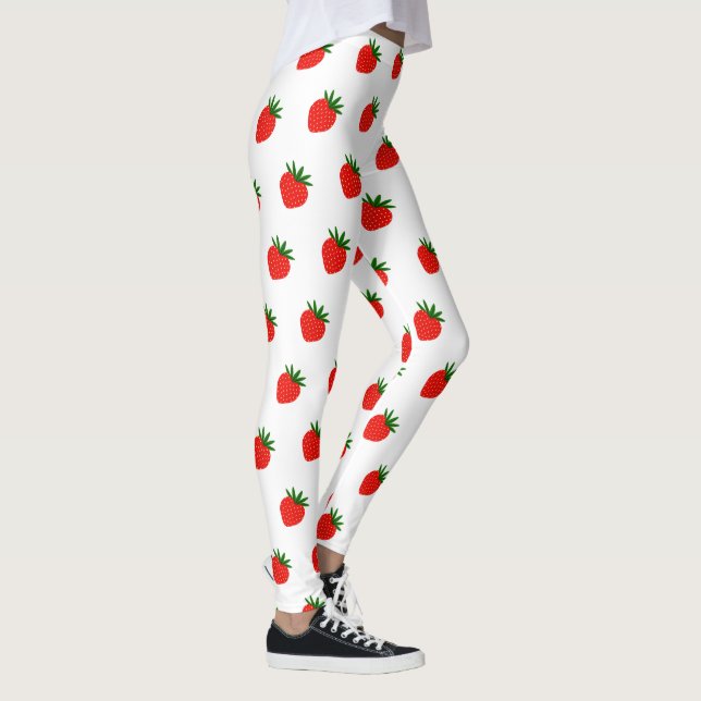 Boho Strawberry Leggings - Custom Berry Print Gift (Direita)
