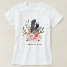 Boho Style Design feminina personalizável T-Shirt