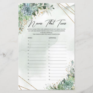 Boho suculenta ouro de eucalipto Nome que Tune