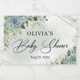 Boho suculenta uma armação de ouro de eucalipto ve