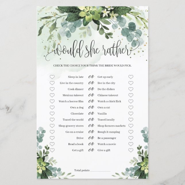 Boho suculento boho verde Ela iria Preferencialmen (Frente)