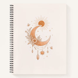 Boho Sun & Moon Deluxe Notebook