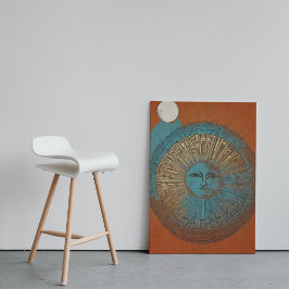 Boho Sun Moon Imintable Wall Art Poster