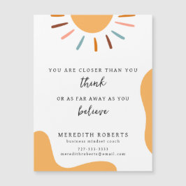 Boho Sun Motivational Quote Business Magnet