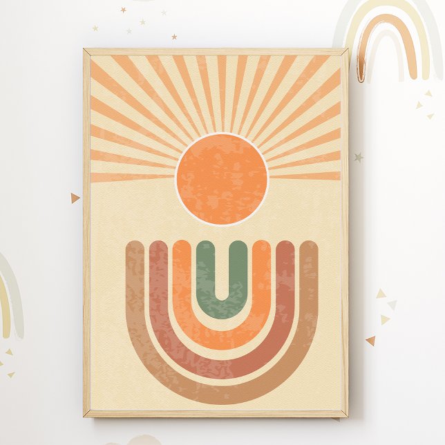 Boho Sun Nursery Impressão Kids sala Poster (Criador carregado)