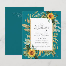 Boho Sunflower Greenery Watercolor BUDGET