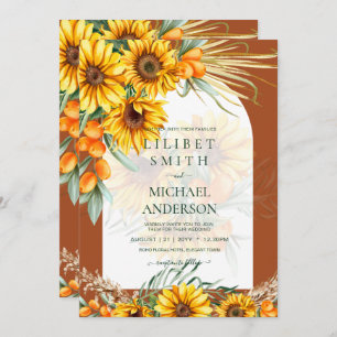 BOHO Sunflower Pampas Grass Wedacotta