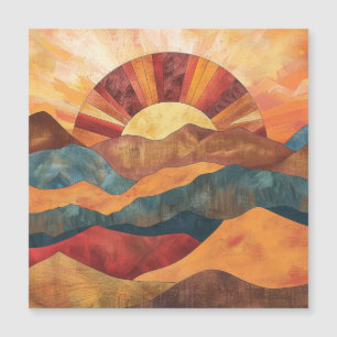 Boho Sunset Sobre Montanhas - Paisagem Terrestre R