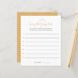 Boho Sunshine Adivinha O Jogo Do Chá de fraldas Da