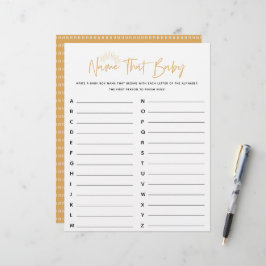 Boho Sunshine Nomeia Esse Jogo De Chá de fraldas