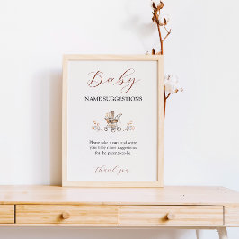 Boho Sweet Bear Air Balloon Baby Name Game