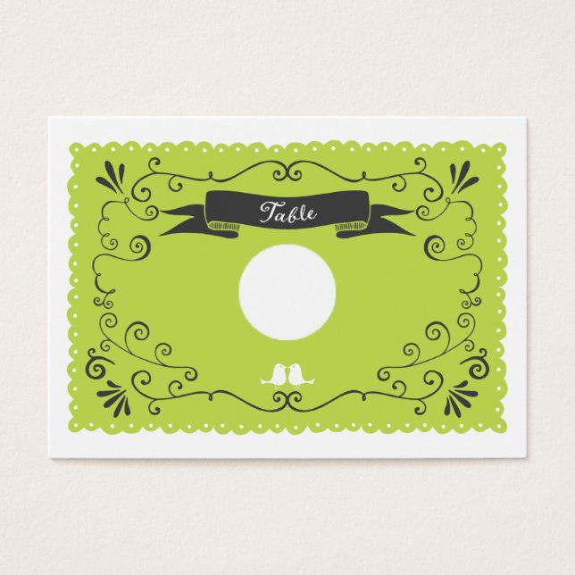 Boho Swirls, Curls, um Casamento Banner & Lovebird (Frente)