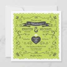 Boho Swirls, Curls, um Casamento Banner & Lovebird