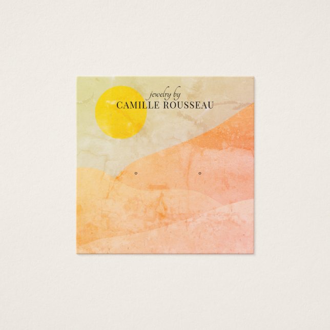 Boho Terracotta Abstrato Desert Jewelry (Frente)