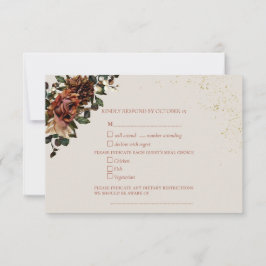 Boho Terracotta Botânica Floral Dourada RSVP