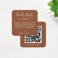 Boho Terracotta Casamento Website QR Code RSVP