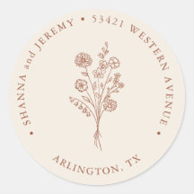 Boho Terracotta Elegante Minimalista | Etiqueta de