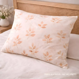 Boho Terracotta Leaf Botanical Pattern Pillowcase