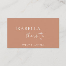 Boho Terracotta Modern Cartão de visita