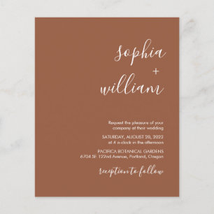 Boho Terracotta Orçamento Convite para Casamento