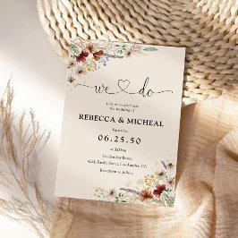 Boho Tiny Wildflower Ceremony Convite