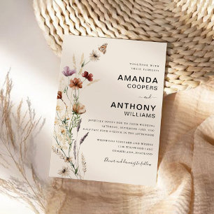 Boho Tiny Wildflower Ceremony Convite