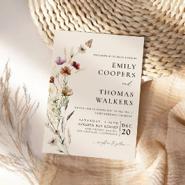 Boho Tiny Wildflower Ceremony Convite
