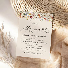 Boho Tiny Wildflower Ceremony Convite