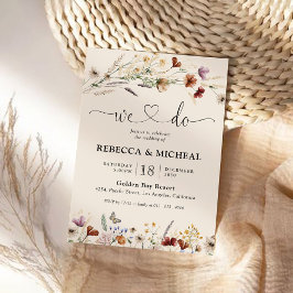 Boho Tiny Wildflower Ceremony Convite