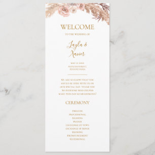 Boho Tropical Botânica   Programa de Casamento Pl