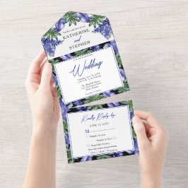 Boho Tropical Deixa Casamento Verde Roxo
