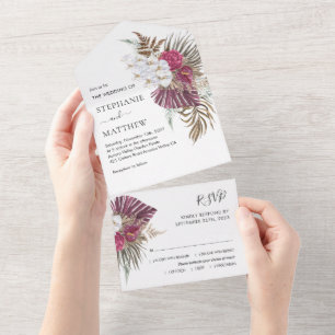 Boho Tropical Floral Orchid Wedding