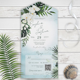 Boho Tropical Greenerescência Moderna Aqua Código
