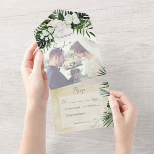 Boho Tropical Greenery Modern Sand Foto PERSONALIZ