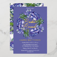 Boho Tropical Leaves Peri | Brunch Verde Bridal