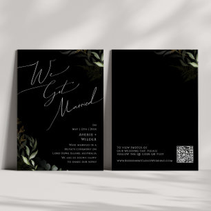 Boho Verdura Dourado   Anúncio de Casamento Simple