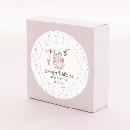 Boho vintage bebê chá ao redor de adesivos