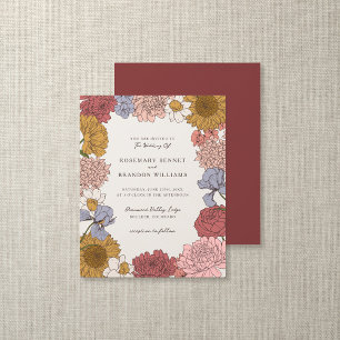 Boho Vintage Floral Fall Garden Casamento