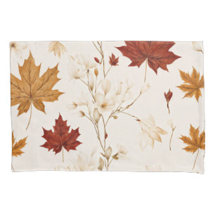 Boho Vintage Maple Deixa Padrão Floral De Inverno