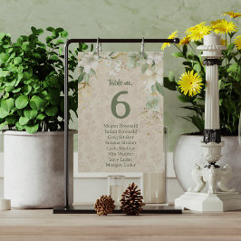Boho Vintage - Tabela de Casamento Botânico Floral