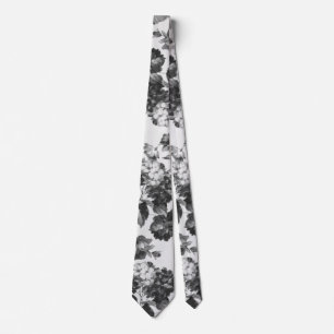 Boho vintage, uma simples gravata floral branca