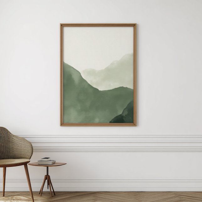 Boho Watercolor Abstrato Poster | Impressão neutro (Criador carregado)