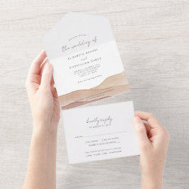 Boho Watercolor Abstrato Wedding