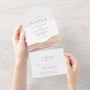 Boho Watercolor Abstrato Wedding
